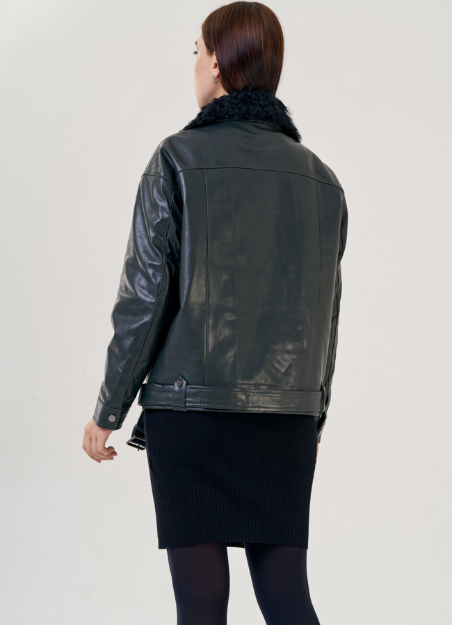 Куртка женская из натуральной кожи  модель № 23262 в кредит