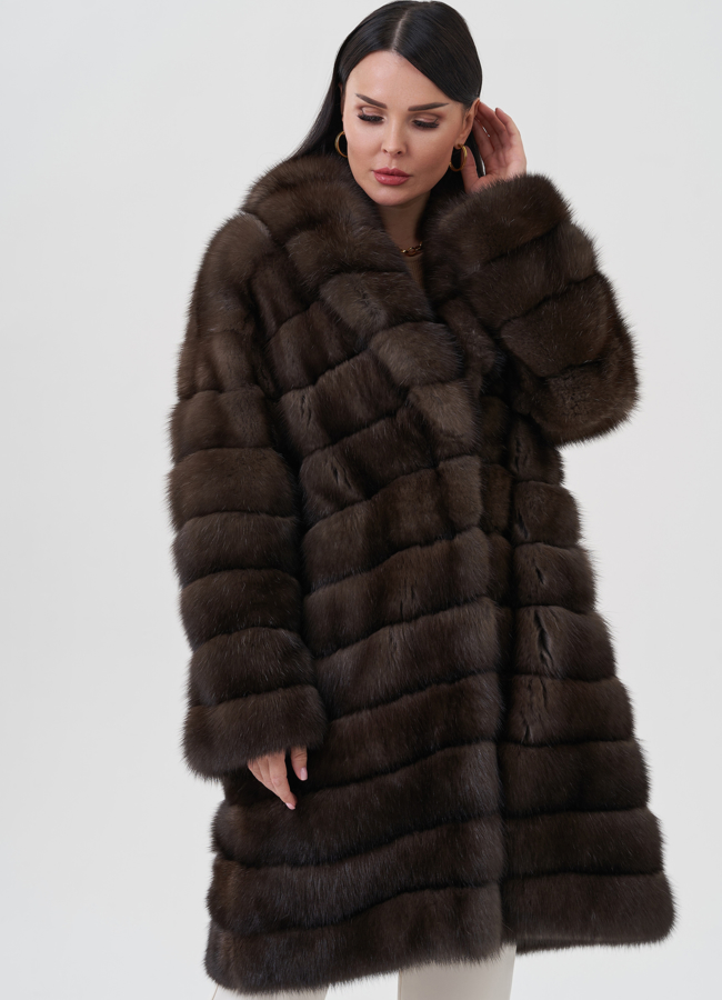 Шуба из соболя  модель № 24591 универмаг малина