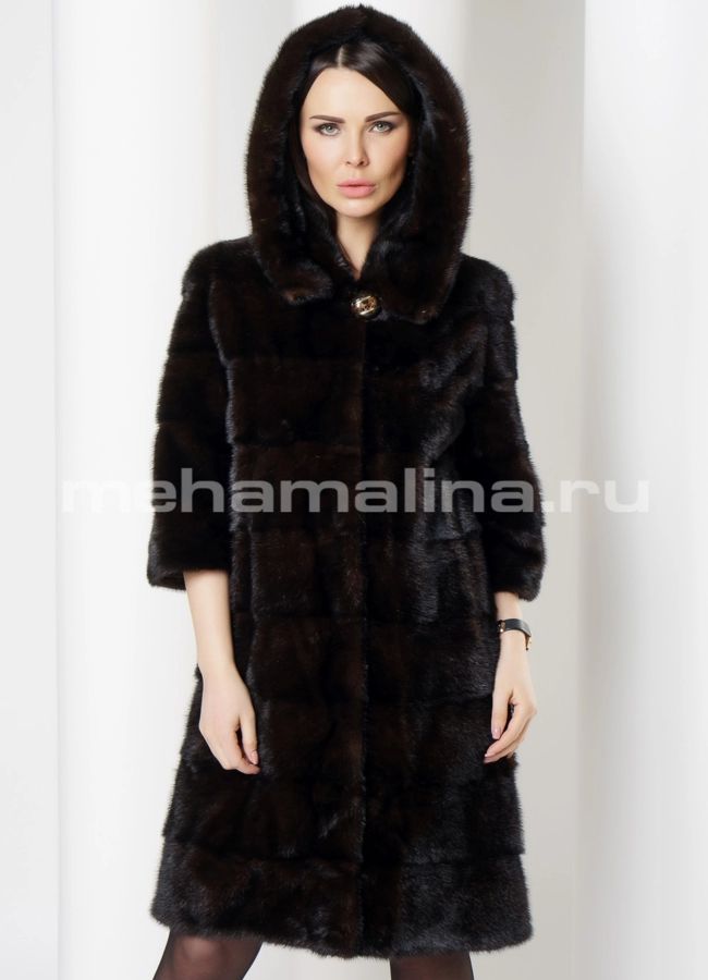 Норковая шуба  модель № S-679 универмаг малина