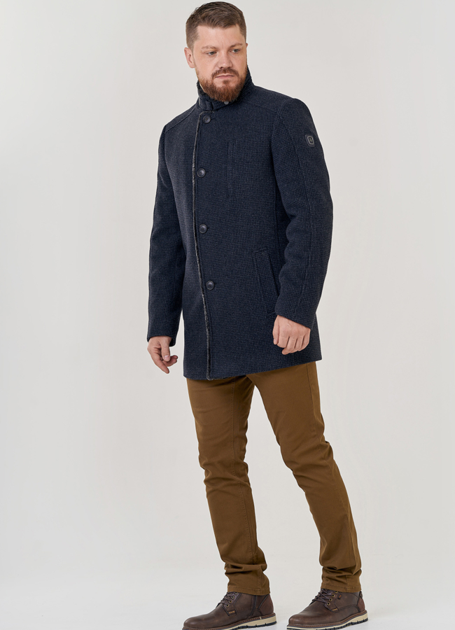 Утепленное мужское пальто модель № 23215 универмаг малина