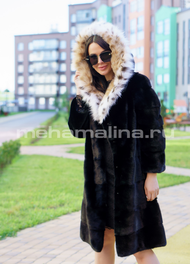 Шуба из норки модель № S-693 универмаг малина