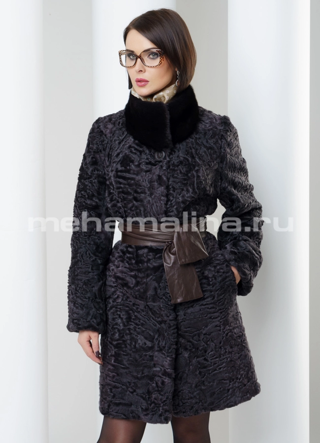 Шуба, каракуль модель № S-473 универмаг малина