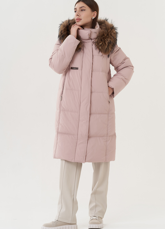 Пуховик женский с капюшоном  модель № 25708 в кредит