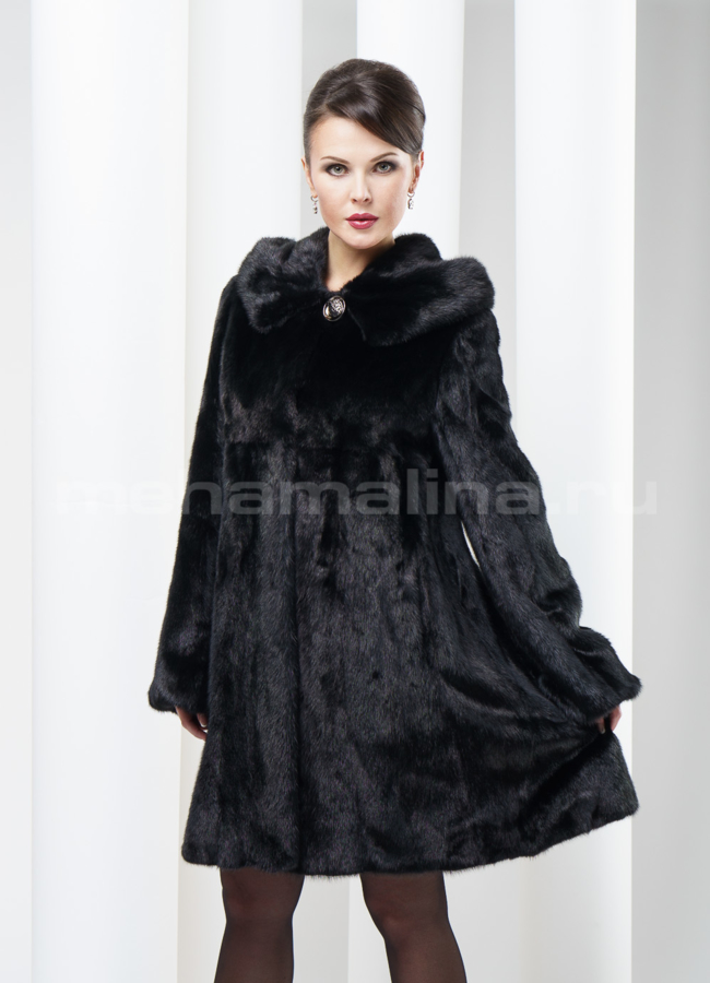 фото Шуба норка с капюшоном модель № S-132
