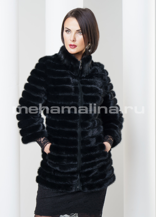 Жакет из норки модель № M-74 меха малина