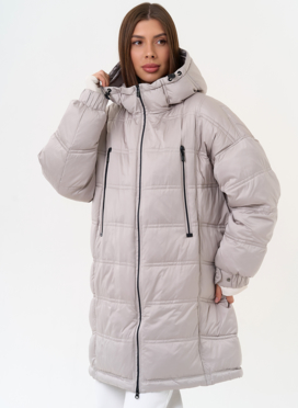 Женский светлый пуховик с капюшоном Женский светлый пуховик с капюшоном