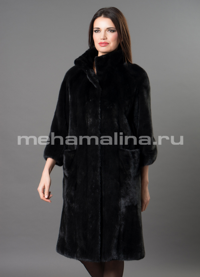 Норковая шуба  модель № S-665 универмаг малина