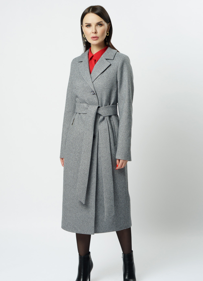фото Женское приталенное пальто модель № 21825