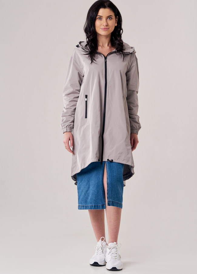 Плащ женский с капюшоном модель № 20776 в кредит