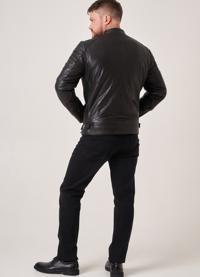 Куртка из натуральной кожи на молнии модель № 771 в кредит