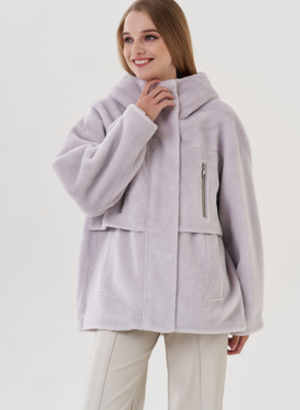 Полупальто женское с капюшоном