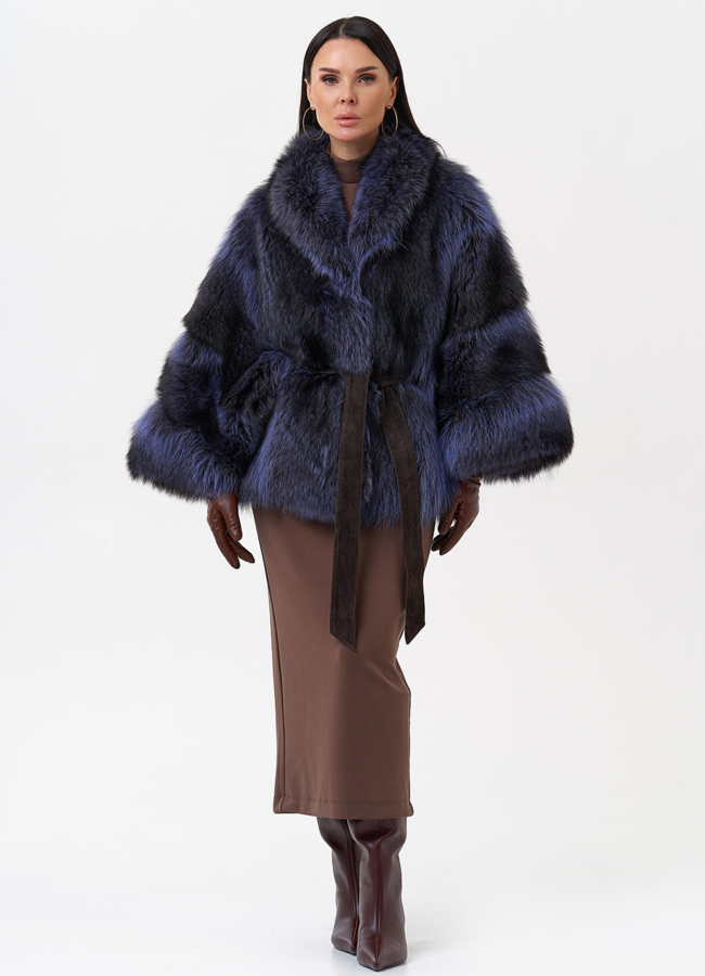 Шуба из енота с английским воротником модель № 29486 универмаг малина