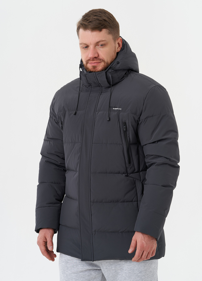 Мужской пуховик с капюшоном модель № 28264 в кредит