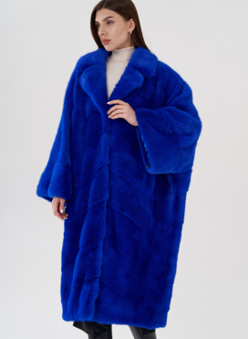 Норковая шуба с английским воротником 