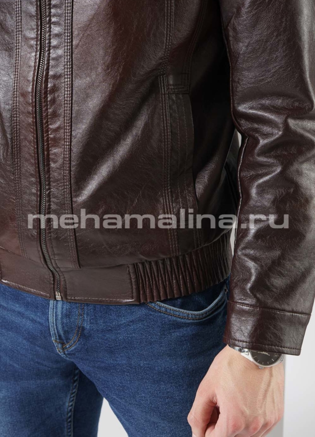 Куртка из эко кожи на молнии модель № 560 универмаг малина