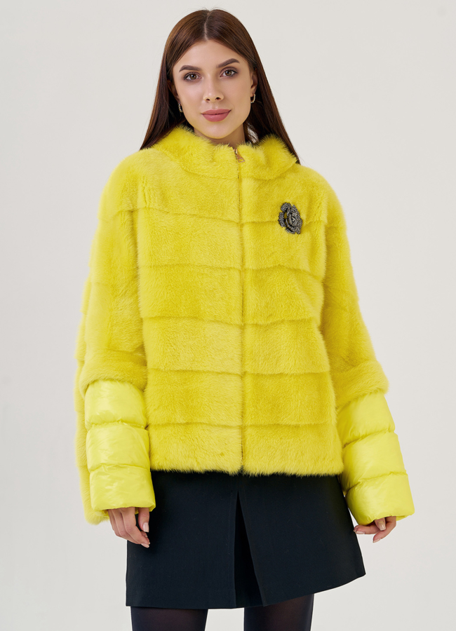 Курка из норки желтого цвета модель № 23112 универмаг малина Курка из норки желтого цвета модель № 23112 универмаг малина