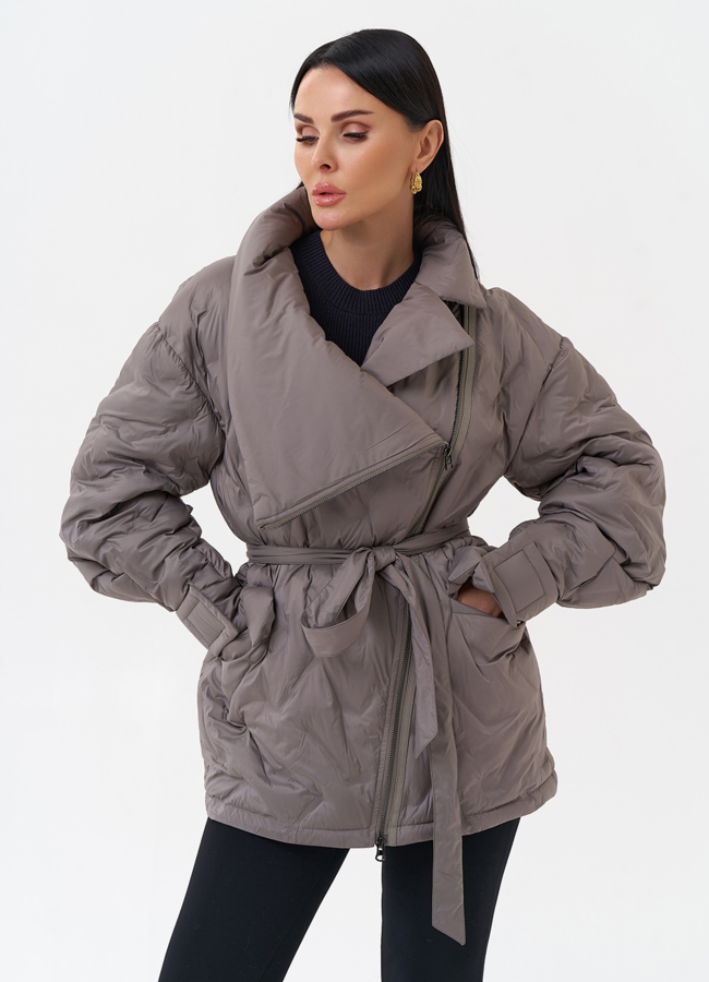 Женская куртка с объемным воротником модель № 29902 универмаг малина