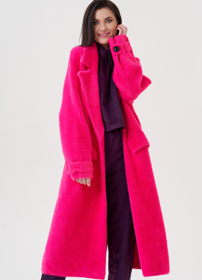 Длинный кардиган в цвете фуксия модель № 75698 универмаг малина