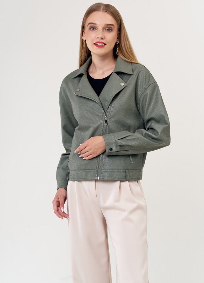 Куртка светло-зеленого цвета модель № 21199 универмаг малина