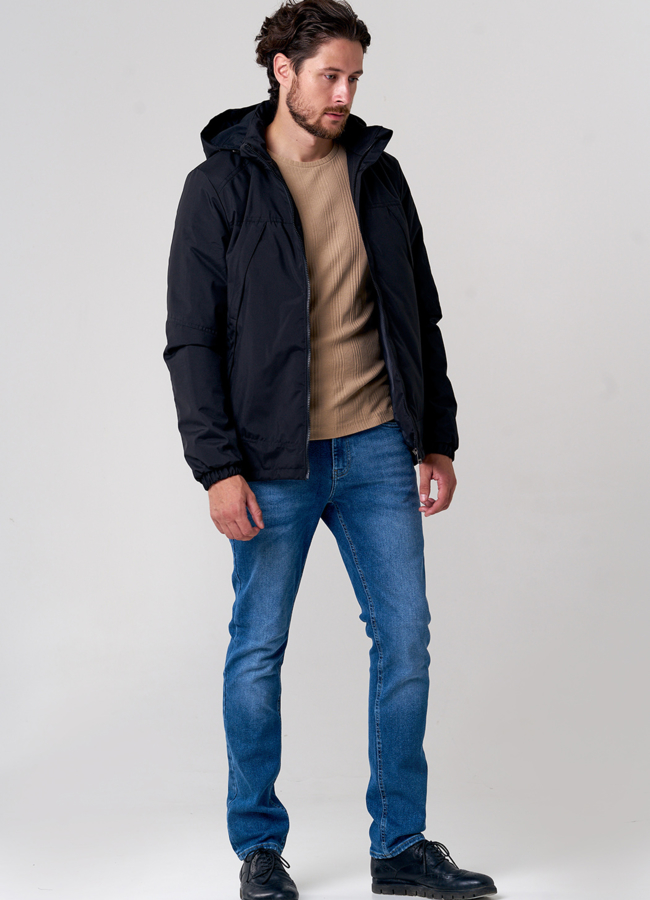 Мужская утепленная куртка с капюшоном модель № 159-01 в рассрочку