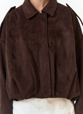 Женская объемная куртка бомбер