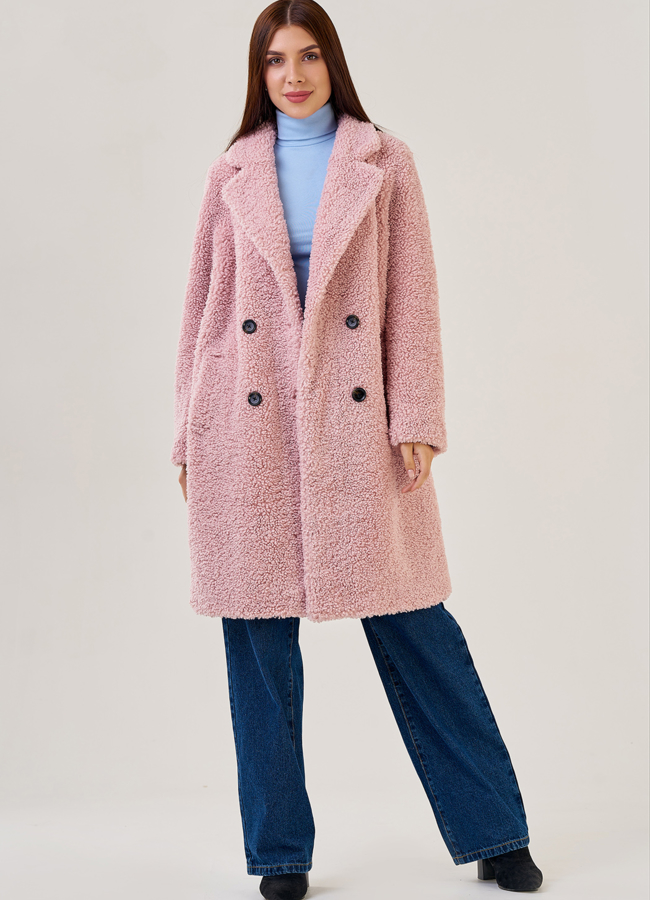 Женское пальто из искусственного меха модель № 23240 универмаг малина
