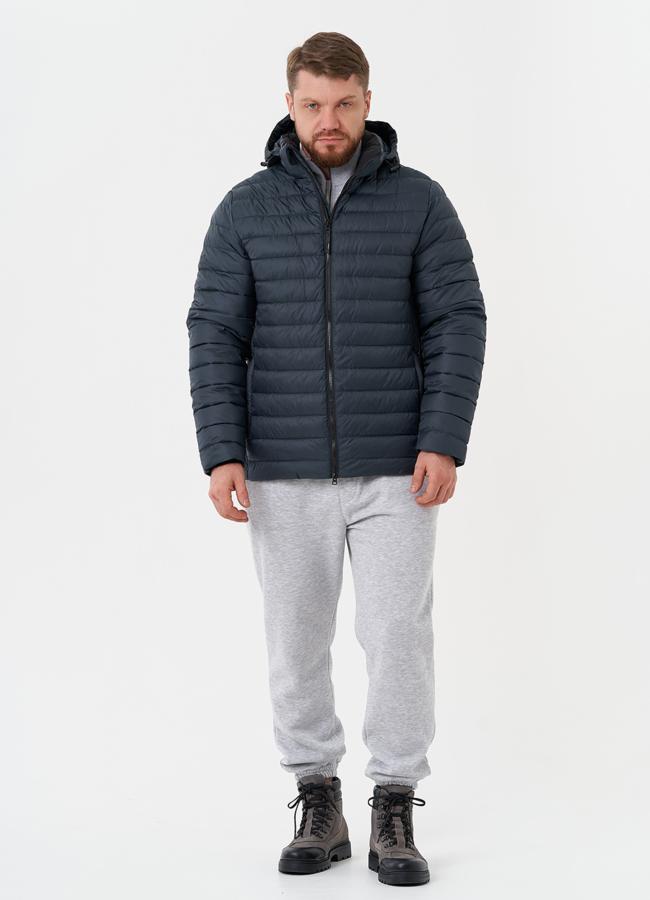 Мужская куртка с капюшоном модель № 28021 в кредит