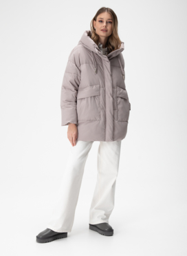 Женский пуховик с капюшоном 