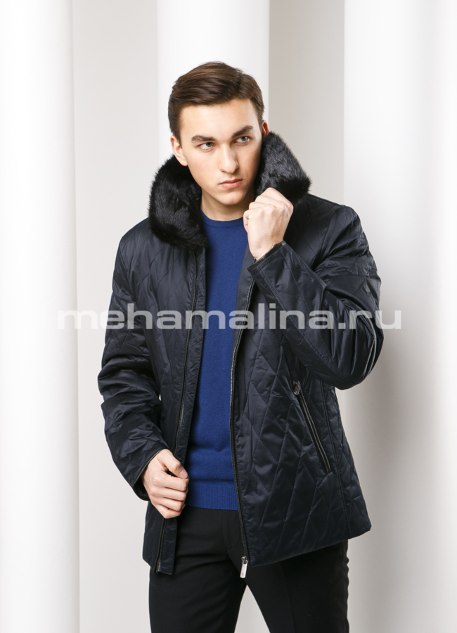 Мужская зимняя куртка на молнии модель № KM-25 универмаг малина