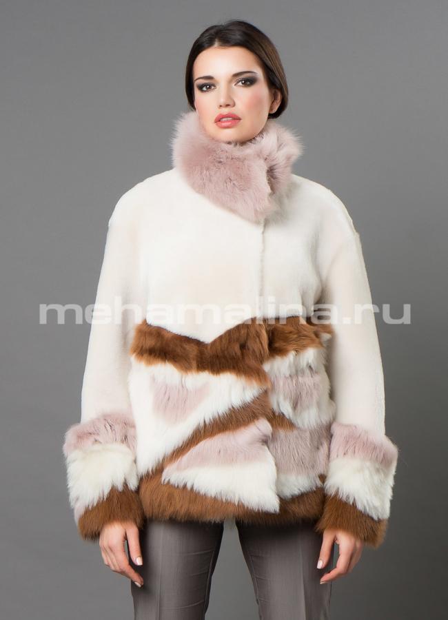 Светлая дубленка Variance модель № 44542 в кредит