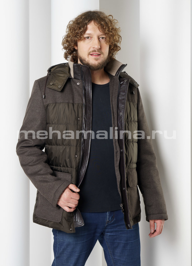 Куртка на молнии со съемным капюшоном модель № DM-135 универмаг малина