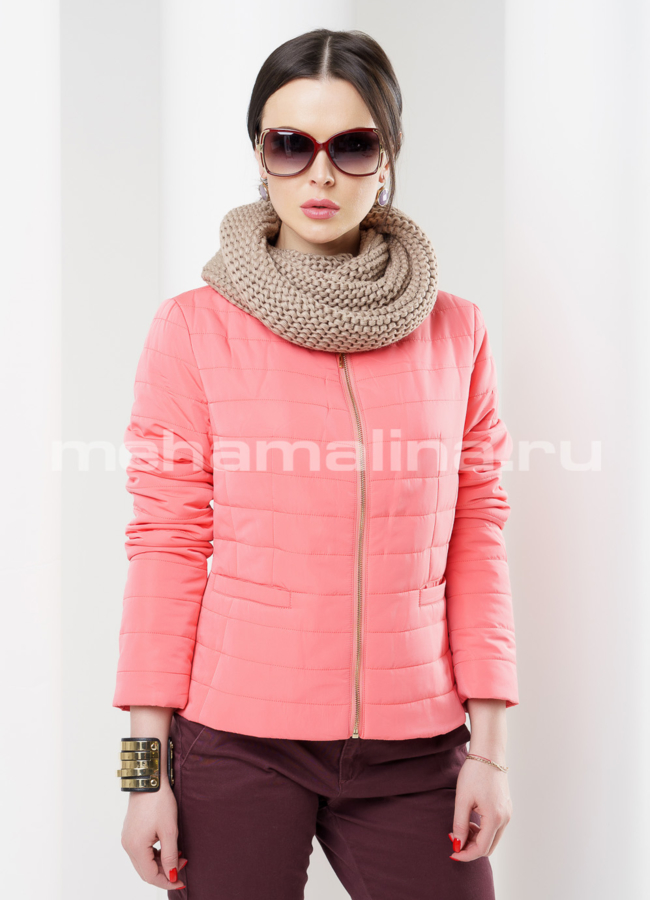 Куртка женская розовая модель № PK-1 меха малина