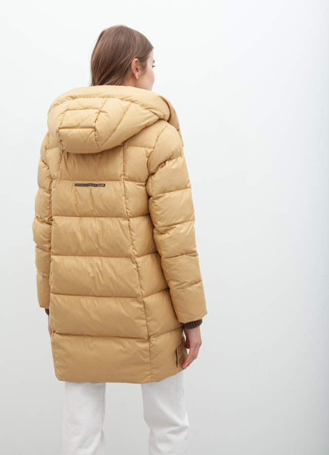 фото Пуховик женский с капюшоном  модель № 21056