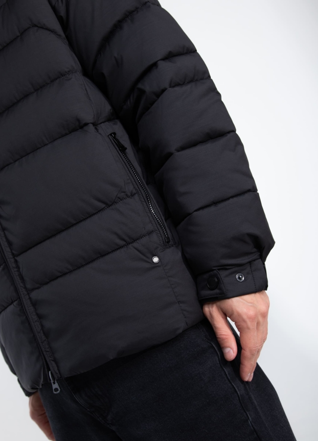 Мужской пуховик с капюшоном  модель № 25786 универмаг малина