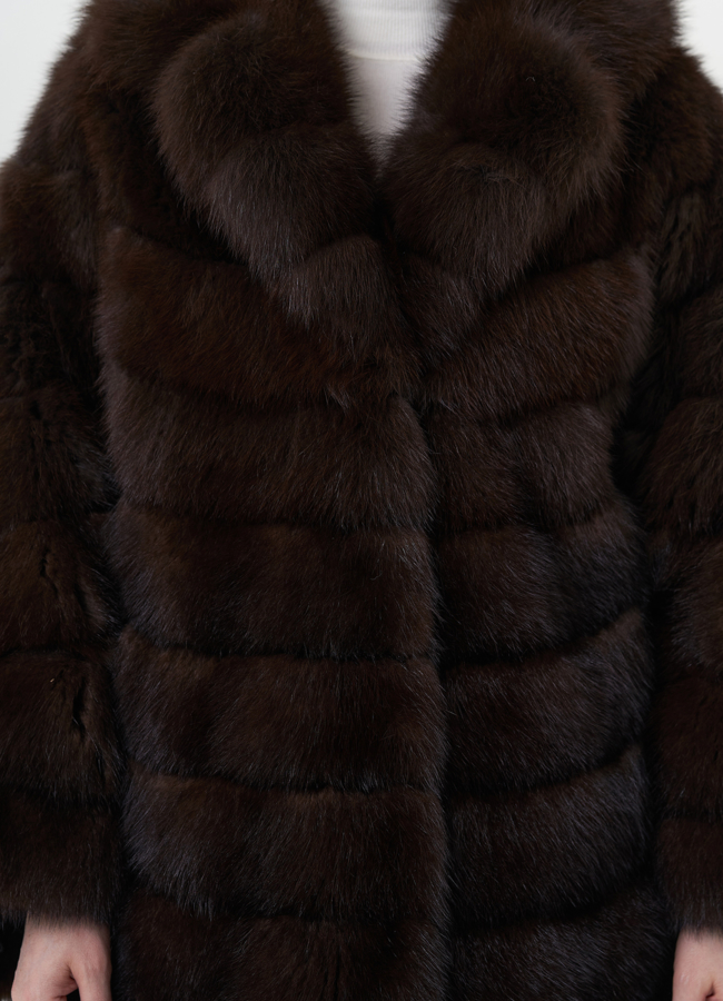 Шуба из куницы  модель № 26173 универмаг малина