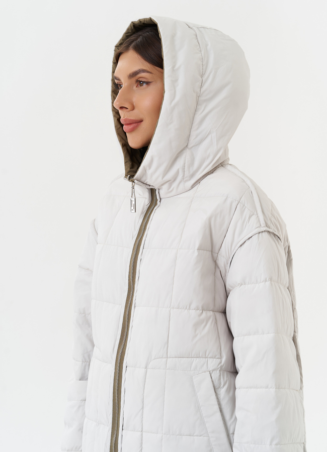 Женское двухстороннее пальто модель № 27877 универмаг малина