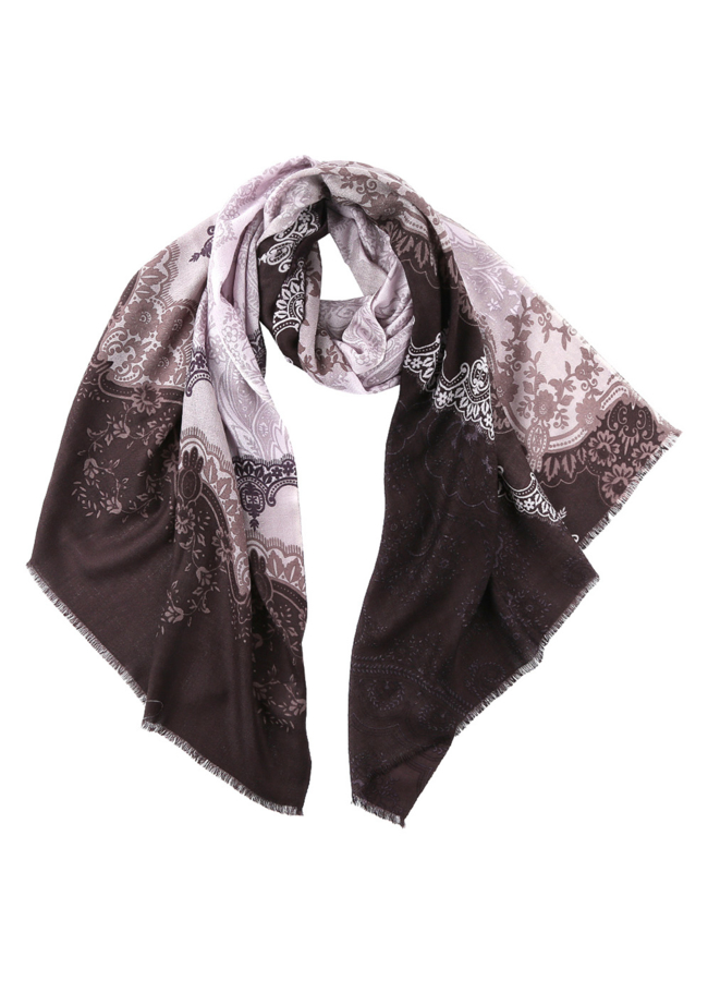 Шарф модель № А-76 меха малина