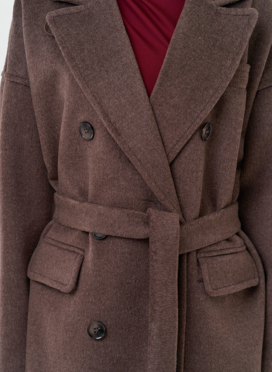 Двубортное женское пальто