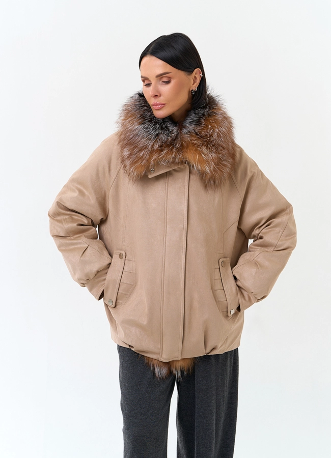 Женская куртка из эко замши модель № 34100 в кредит