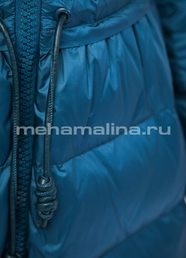 Зимний приталенный пуховик модель № П-195 универмаг малина