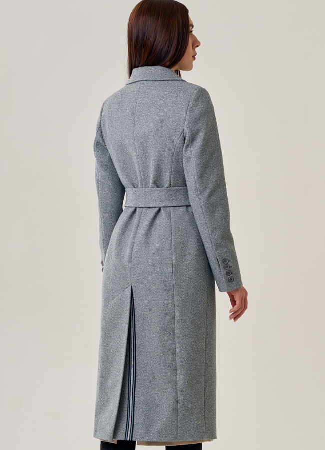 Женское пальто с английским воротником   модель № 75568 универмаг малина