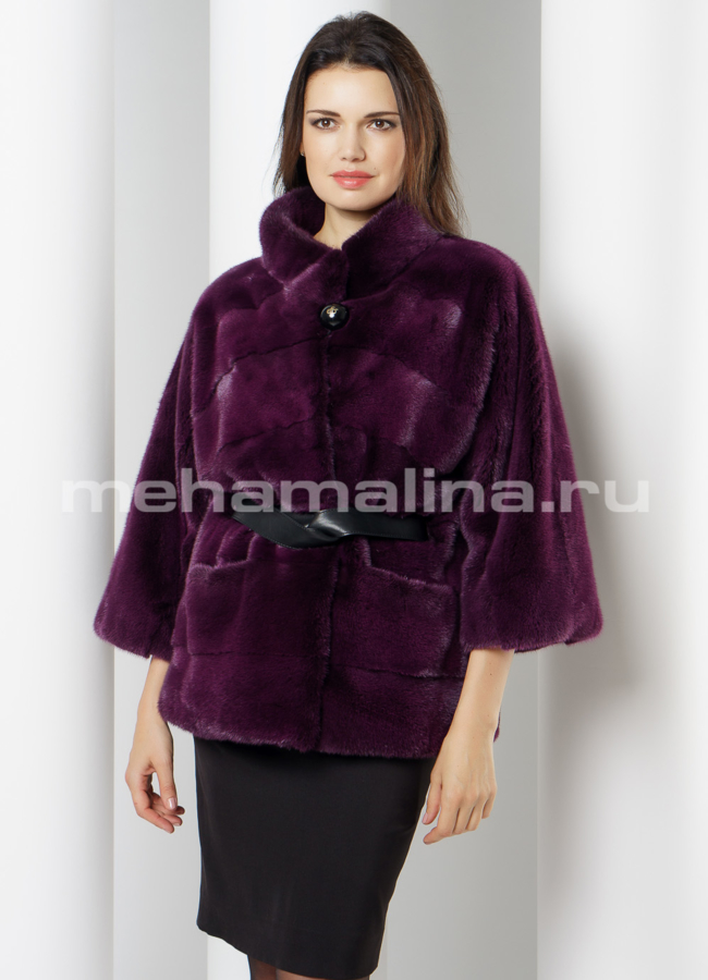 Укороченная шуба модель № S-655 универмаг малина