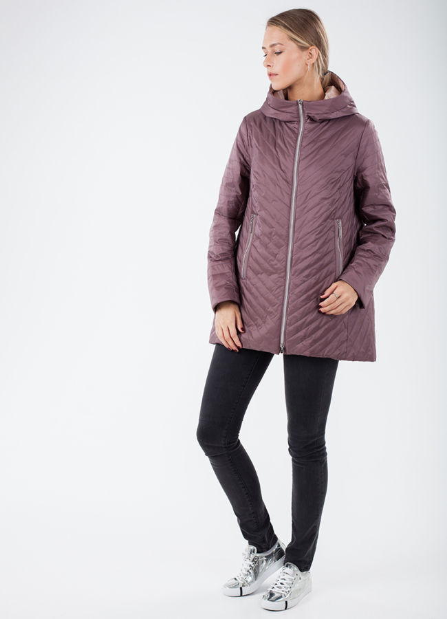 Куртка модель № 306 меха малина