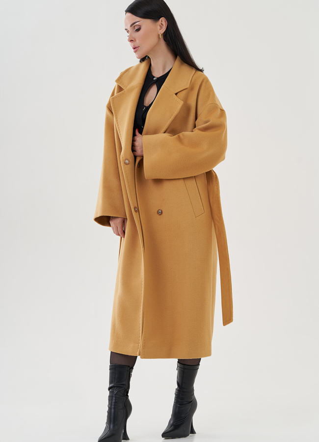 Пальто женское с английским воротником модель № 81255 в рассрочку