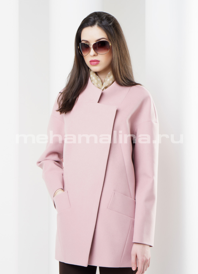 Пальто модель № BP-47 меха малина