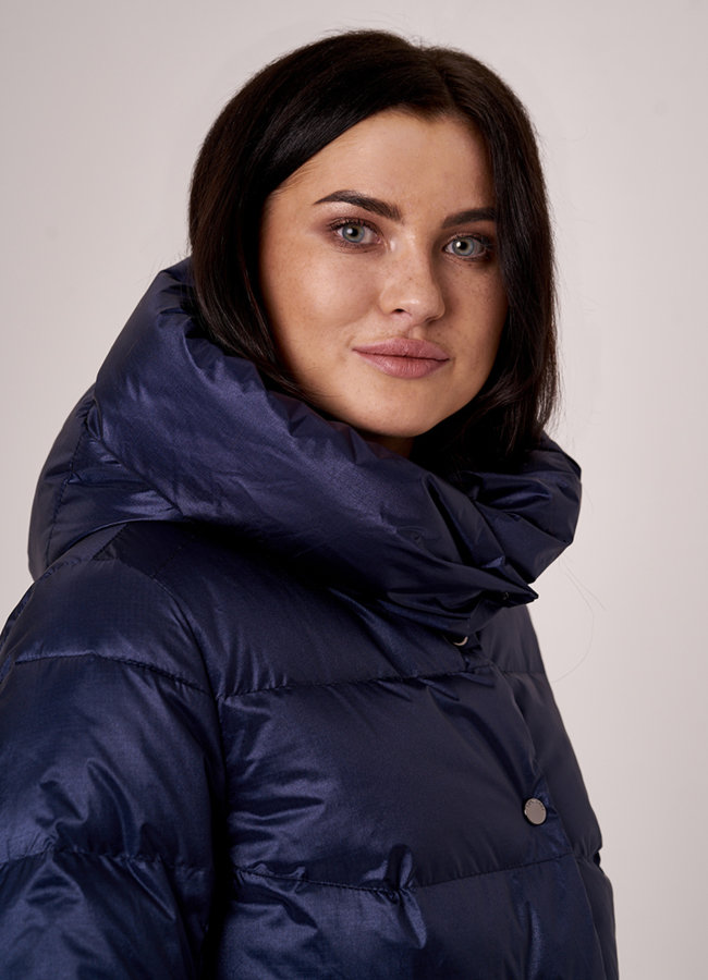 Удлиненная зимняя куртка модель № 3173 универмаг малина