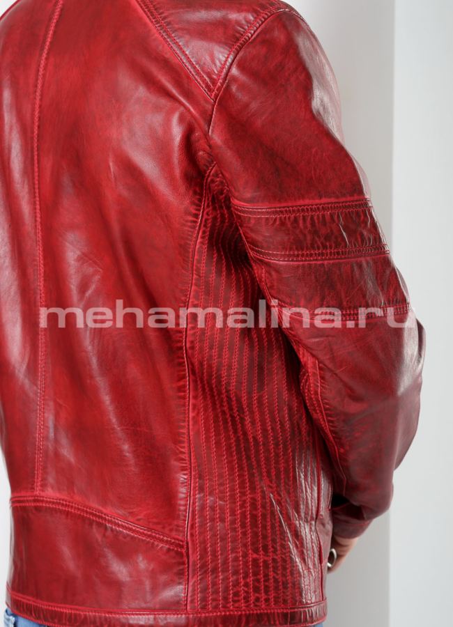Куртка из натуральной кожи  модель № KP-222 универмаг малина