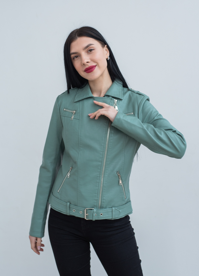 Куртка женская из эко кожи  модель № 22866 универмаг малина