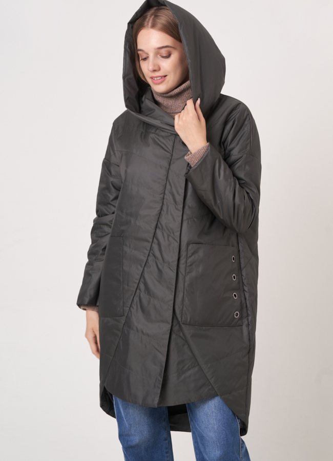 фото Плащ на молнии с капюшоном модель № 905