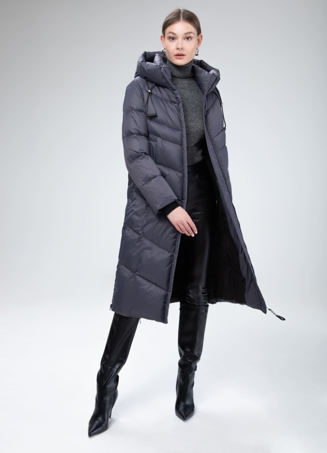 Женский пуховик с капюшоном  модель № 25515 в кредит